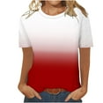 thumbnail image 1 of Tops Florales para las Mujeres Impreso Suéter Cuello Redondo Manga Corta, Ligero Y Casual Tops Cortos para las Mujeres, 1 of 8