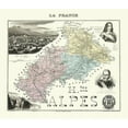 thumbnail image 2 of Migeon 23x20 White Modern Wood Framed Museum Art Print Titled - Hautes Alpes Region France - Migeon 1869, 2 of 4