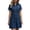 ☪281-Blue, variant on Nuoqisi Women's Solid Denim Dress Short Sleeve Lapel Button Pocket Zipper Skirt Cardigan Skirt - Casual Jean Midi Dress for Everyday Wear, Pants for Women