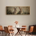 thumbnail image 4 of Large Framed Canvas Print Cute Nature-Inspired Bunny Artwork Wall Art Decorative Ready to Hang Painting for Living room Bedroom - 60"x20" Natural Frame, 4 of 7