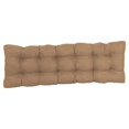 thumbnail image 3 of 55-inch by 19-inch Tufted Solid Microsuede Bench Cushion Tan-Color, 3 of 3