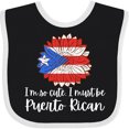 thumbnail image 3 of Inktastic I'm So Cute, I Must Be Puerto Rican Sunflower Puerto Rico Boys or Girls Baby Bib, 3 of 4