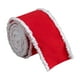 thumbnail image 2 of Cinta de borde de terciopelo navideña roja con estampado de copo de nieve blanco | Tira decorativa festiva para pajarita y envolver manualidades caseras | 2,09 pulgadas x 78,74 pulgadas, 2 of 8