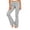 Gray, variant on Women's High Waist Flared Yoga Pants Fold Over Waistband Bootcut Pants Stretch Workout Lounge Trousers with Pockets