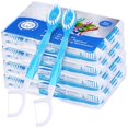 thumbnail image 1 of Cepillo de dientes desechable Aussumy 5 en 1 con pasta de dientes Floss & Pick, 1 of 8