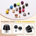 thumbnail image 3 of Uxcell 6 juegos de remaches de bolso de mano, pies de 12mm / 1/16", clavos de respaldo de tornillo, remaches de cabeza plana para cuero DIY, collar, cinturón, bolsa, tote, negro brillante, 3 of 7