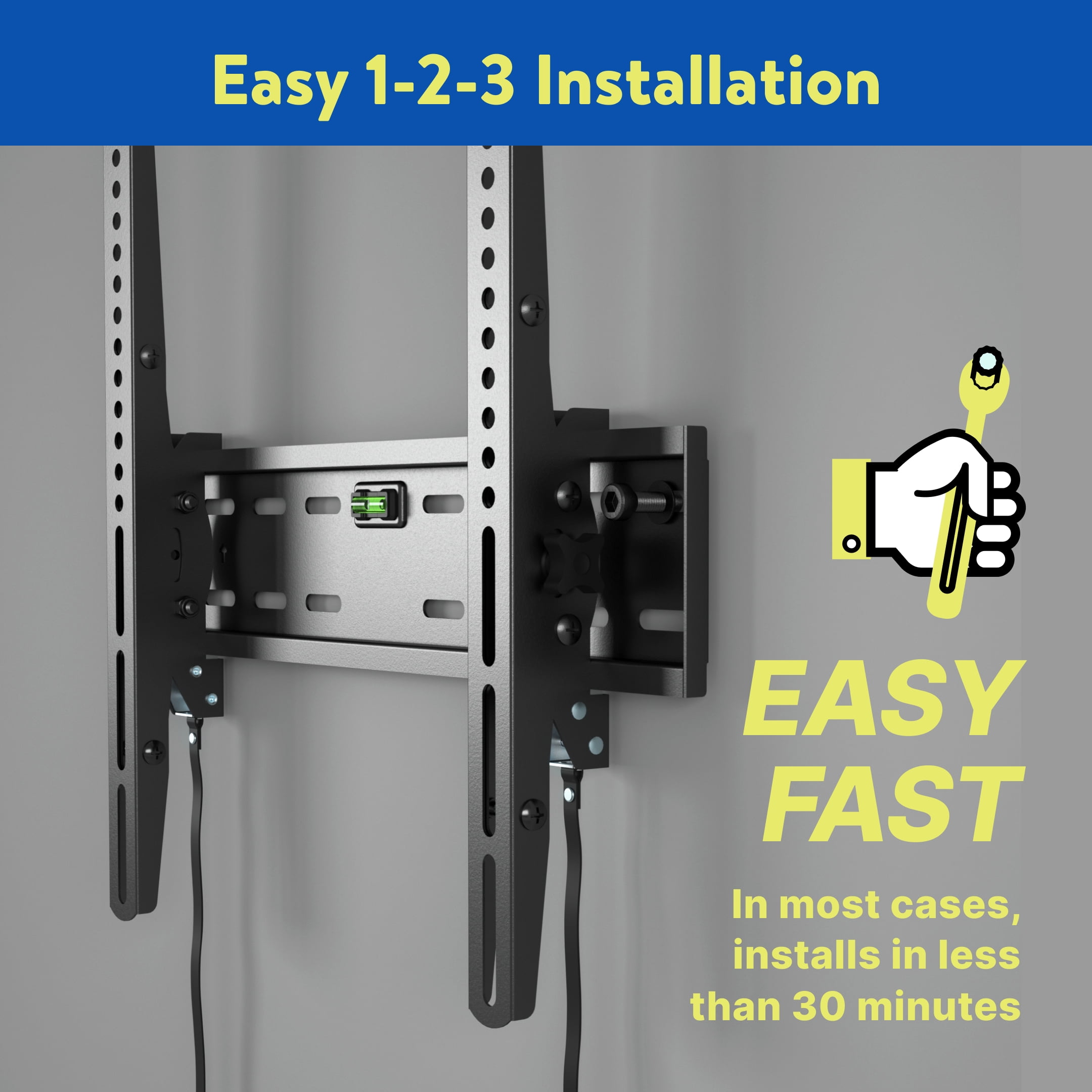 onn Tilting TV Wall Mount for 19" to 50" TVs, UL Listed, up to 12 Tilting