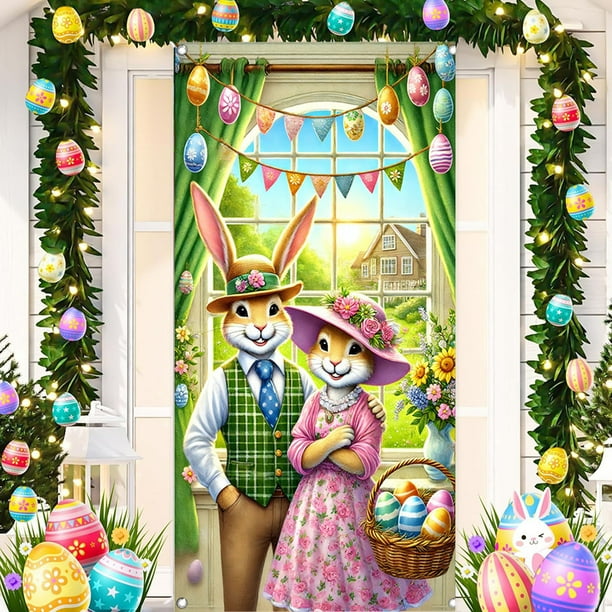Decoraciones de Pascua, Adornos de Pascua, Regalos de Pascua Fondo de Pascua Tela Poliéster Ancho