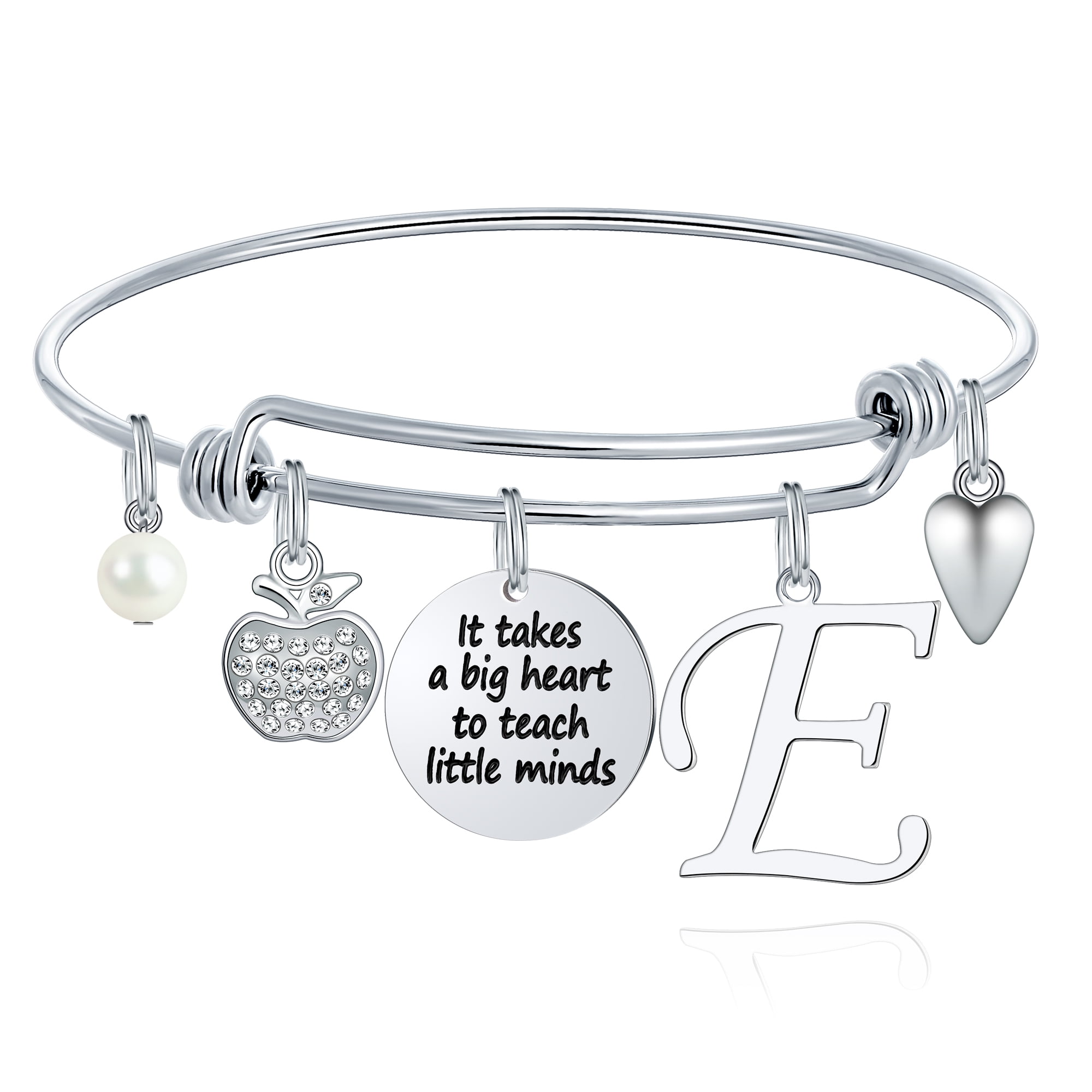 Teacher Apple Bracelet or Anklet YOU Select Your Cord Color and Length
