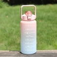 thumbnail image 2 of Bouteille d'Eau 2L avec Paille et Marque de Temps Rose, 2 of 2