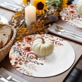 thumbnail image 6 of Fall Orange Floral Round Braided Placemats Set of 4, Flower Leaf Heat Insulation Place Mats Washable Non-Slip Table Mats for Kitchen Dining Party, 13 Inches, 6 of 9