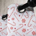 thumbnail image 4 of Ambesonne Candy Cane Grommet Curtain, Holiday Food, 50" x 63", Red White Coconut, 4 of 6