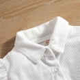 thumbnail image 4 of LYMAYTER Robe Décontractée pour Filles 2-7 Ans Robe Pull Blanche + Gilet en PU Ensemble pour Tout-Petits Printemps Automne Robe Douce, 4 of 8