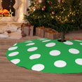thumbnail image 6 of Rateoe Green And White Polka Dot Print Christmas Tree Skirt 36" for Xmas Holiday New Year Party Circle Tree Mat Ornaments Decoration, 6 of 7