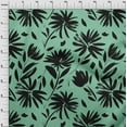 thumbnail image 4 of oneOone Cotton Poplin Twill Mint Green Fabric Leaves & Floral Sewing Fabric By The Yard Printed Diy Clothing Sewing Supplies 56 Inch Wide, 4 of 6