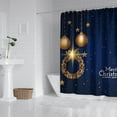 thumbnail image 2 of Happy New Year Merry Christmas Ball Shower Curtain,Washable Bath Curtain with Hooks Friendly Polyester Fabric Bathroom Curtains for Thanksgiving Day Fall Party Home Decor, 2 of 5