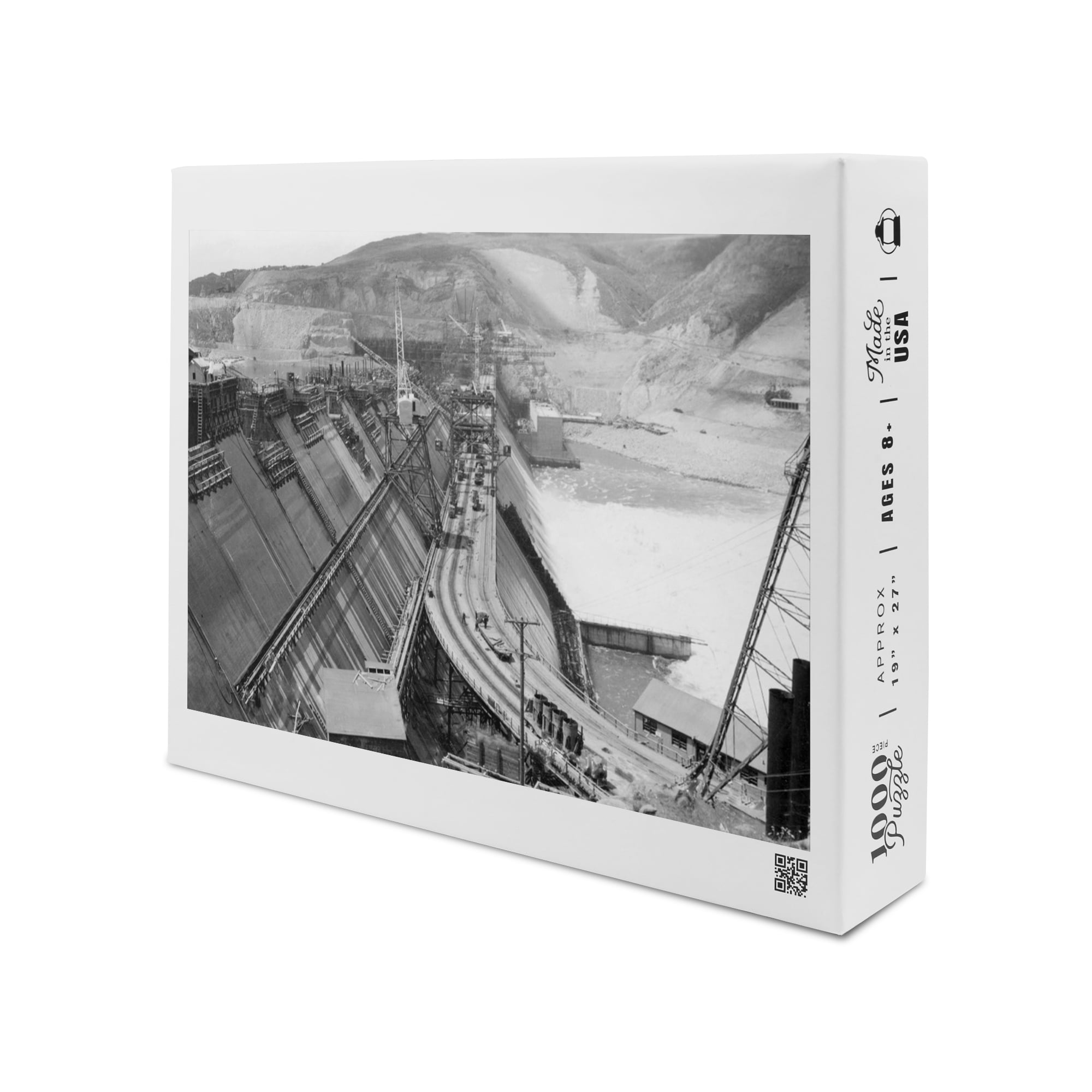 Grand Coulee Dam Under Construction View Photograph (1000 Piece Puzzle