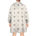 thumbnail image 2 of Highland Cow Cactus Triangle Pattern Wearable Oversized Blanket,Wearable Blanket Hoodie for Adults,Cozy Hooded Blankets with Super Pockets,Super Warm Fuzzy Pullover for Women & Men, 2 of 6