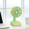 thumbnail image 4 of Small Desk Fan Usb Rechargeable, Quiet Portable Desktop Fan for Office, 3 Speeds, 4 of 6