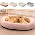 thumbnail image 7 of Matoen Oval Cat and Dog Cushion Bed, 20in Bed for Cats or Small Dogs, Anti-Slip & Water-Resistant Bottom, Super Soft Durable Fabric Pet Beds, Washable Luxury Cat & Dog Bed Gray, 7 of 7