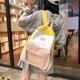 thumbnail image 5 of Mochila sencilla de Color sólido estilo japonés coreano para adolescentes, mochila escolar informal para estudiantes, mochila de viaje de nailon impermeable Sincero  Hogar, 5 of 8