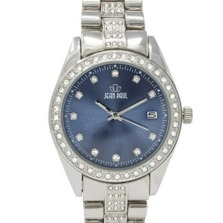 Jean Paul 44mm Rose Gold Diamond Ice Men s Watch Walmart