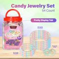 thumbnail image 3 of Novelty Candy Mix - 54-Count Individually Wrapped Jewelry Candy Bulk in a Jar - 18 Candy Bracelets, 18 Candy Necklaces, 18 Candy Rings, 3 of 7