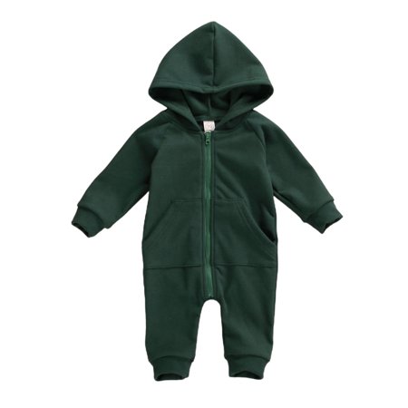 

Wassery Baby Boys Girls Zipper Hooded Jumpsuit Romper Long Sleeve Onesie Outfit