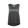 thumbnail image 1 of Thread Tank Nah Nah Nah Women's Sleeveless Muscle Tank Top Charcoal Small, 1 of 3