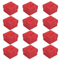 Shuliwen 30 Small Red Jewelry Gift Boxes with Lids for Valentines Day & Weddings