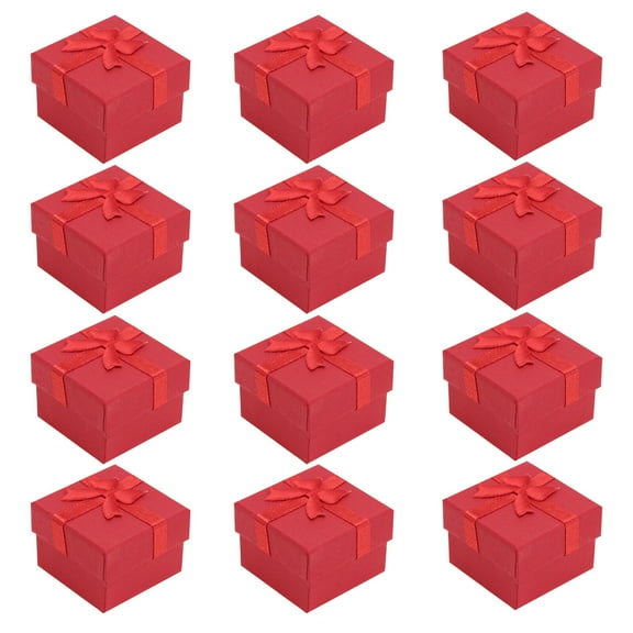 Shuliwen 30 Small Red Jewelry Gift Boxes with Lids for Valentines Day & Weddings