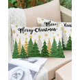 thumbnail image 4 of Waterproof Outdoor Throw Pillows with Inserts 12"x20", Green Christmas Soft Decorative Pillowcases for Couch Bedroom, Xmas Tree Snowflake Stars Winter Pillow Covers for Sofa Living Room, 4 of 8