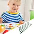 thumbnail image 5 of Acrylic Paint Brush Set 6 Pcs Nylon Hair Watercolor Oil Painting Beginner Kits Green Purple, 5 of 5