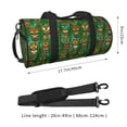 thumbnail image 4 of Haiem Mask And Palm Leaves Pattern Gym Bag for Women Men, Waterproof Travel Duffel Bags, Personal Item Travel Bag Weekender Bag with Shoes Compartment & Wet Pocket, 4 of 8