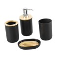 thumbnail image 3 of Juego de 4 accesorios de baño Strade Fareast Limited soporte para cepillo de dientes lavabo negro, 3 of 8