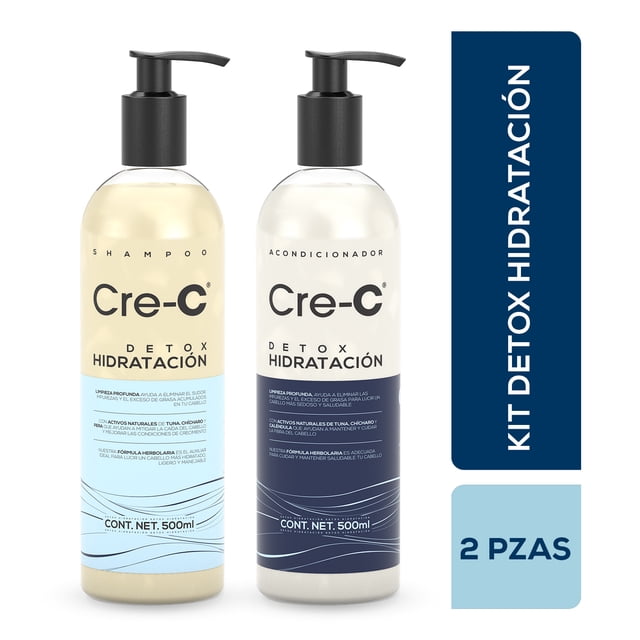 Shampoo y Acondicionador Cre-C® Detox Hidratación 500 ml
