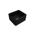 thumbnail image 3 of BOCCHI Classico Farmhouse Apron Front Fireclay 20 in. Single Bowl Kitchen Sink with Protective Bottom Grid and Strainer in Matte Black, 3 of 6