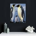 thumbnail image 4 of COMIO  Emperor Penguin Family Adults with Chick Canvas Wall Art, Multi-Color, 4 of 4