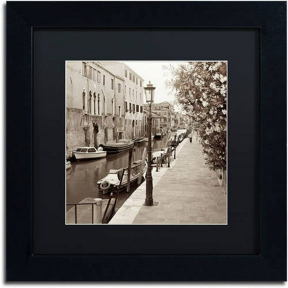 Trademark Fine Art "Venezia V" Canvas Art by Alan Blaustein, Black Matte, Black Frame