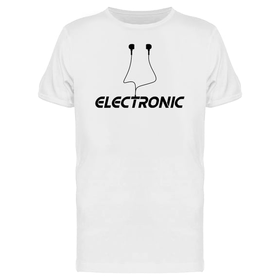 "Electronic" Music phrase  Men's White T-shirt