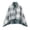Blue, variant on Women's Plaid Shawl Wrap,Wool Lined Button Closure Poncho,Warm Soft Thick Cape Coat for Fall Winter