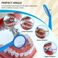 thumbnail image 4 of 100PCs Disposable Dental Mouth Mirrors by VASTMED Oral Dental Mirror Plastic Dental Instrument Anti Fog Mouth Glass Mirror for Teeth with Handles Plastic Tooth Mirror (100PCs, Blue), 4 of 8