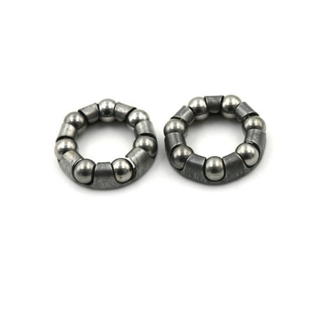 

2 x Bicycle Rear Wheel Axle 1/4 Inch x 7 Ball Bearing Cages Pair MTB Bike