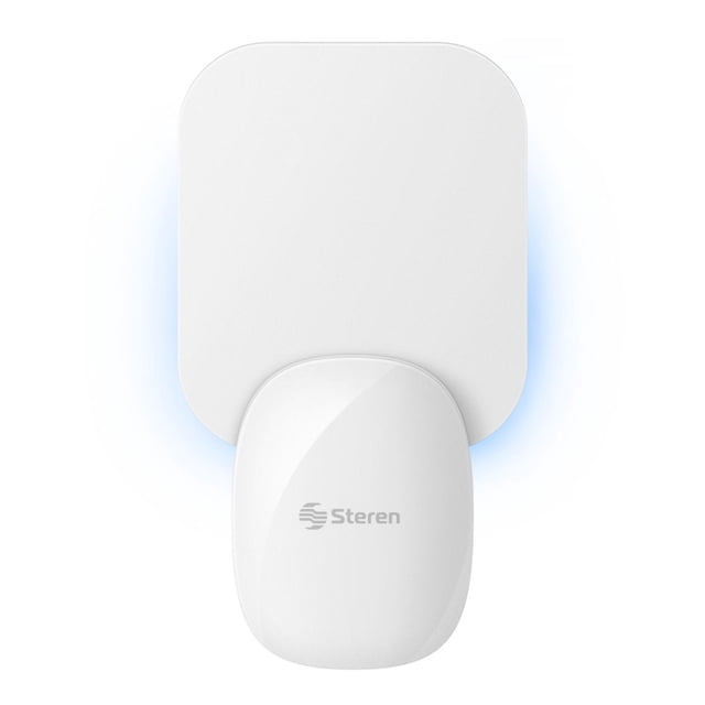 STEREN Exterminador con trampa adhesiva para mosquitos, con luz UV y lámpara LED de noche de luz cál