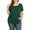 Dark Green, variant on Daystry Plus Size Tops for Women Short Sleeve Square Lace Neck Flowy Shirts Black 1X