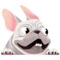 thumbnail image 1 of CAR-bulldog dog - negro - G10 - Para coches, bicicletas, vehículos, motocicletas, ciclomotores, tuning, lunetas traseras Pegatina Bulldog para coche, pegatina para parachoques 2 piezas, 1 of 5