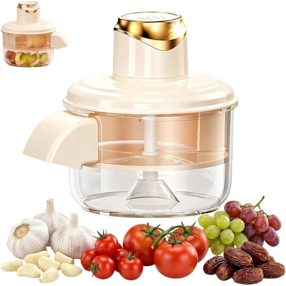 Automatic Electric Fruit and Vegetable Peeler, 2 in 1 Kitchen Peeling Machine for Cherry Tomatoes, Grapes and Garlic
