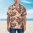 thumbnail image 4 of Goofa Snake Hawaiian Shirt for Men, Unisex Summer Beach Casual Short Sleeve Button Down Shirts,Aloha Tropical Floral print shirt-Small, 4 of 9