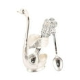 thumbnail image 4 of GUOOL Metal Decorative Swan Base Holder Set Ice Cream Spoons Dessert Spoons Set Coffee Spoon Argent, 4 of 9