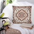 thumbnail image 3 of Pillow Covers 24x24 Set of 2, Burnt Orange Boho Throw Pillow Covers Decorative Couch Cushion Cover, Modern Ethnic Geometric Southwestern Microfiber Soft Square Pillowcases for Bedroom Sofa, 3 of 7